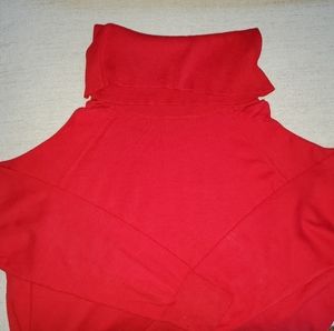 The Limited Red Cold-shoulder turtleneck sweater